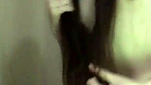 WATCH THIS CUTE BRUNETTE DANCE IN MINISKIRT REVEALING TINY TITS AND PUSSY!