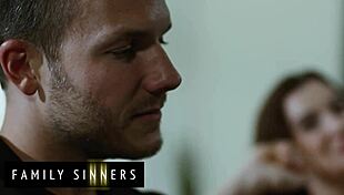 Skinny Brunette Step-Cousin Fucks Doggystyle Big Cock Bedroom Skills