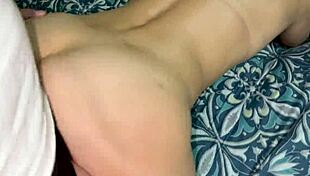 Milf small ass pale tits begs no condom creampie from horny mother-in-law lover!