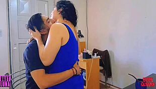 my childhood friend babyluna939 visits me. i finally fuck her deep and creampie that latina ass