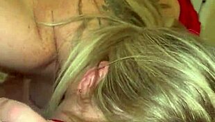 stepsis slurps cock tittyfucks then rides wet pussy hard