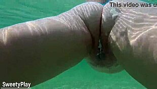 Pounding Multiple Creampies Underwater into Chubby Housewife's Juicy Big Ass Pussy Non-Stop!