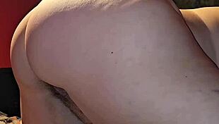 Milf's big ass bent over oozes fresh creampie after doggystyle pounding