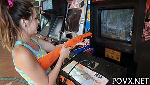 zoe foxx takes rough pov cock sucking like a total slut