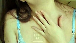 your cute big ass blonde princess guides your jerk off with her natural tits bouncing