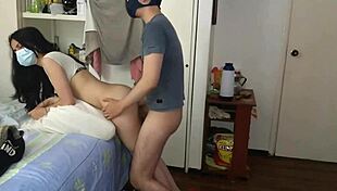 Amateur secretary in underwear caught exercising turns into outdoor cowgirl riding fuck interview