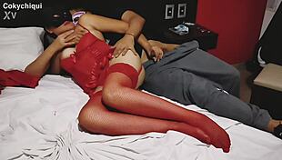 Cuckold watches wife groped on pussy