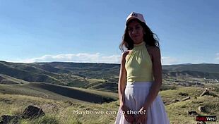 damn i picked up this cute skinny teen in the mountains and fucked her bent over doggystyle with a creampie pov