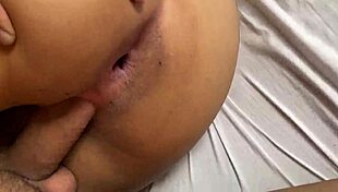 Whoa 😍 my hot hermanastra sneaks in begging for face cum after wild fuck session!