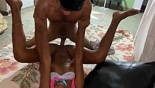 Homemade Colombian Brunette Latina Fucks Stepsister On Sofa Missionary To Orgasm