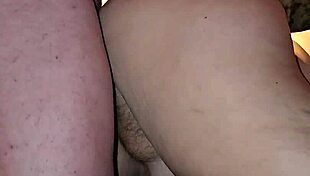 Milf's big ass bent over oozes fresh creampie after doggystyle pounding