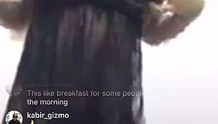 Horny Black African Girl Plays with Nipples and Big Tits