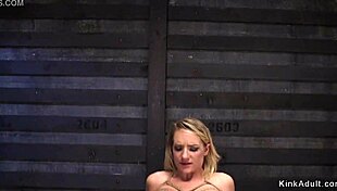 Deepthroat Busty Babe Gags in BDSM Threesome!