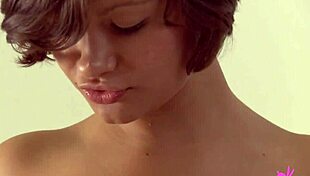 skinny brunette ximena rams huge dildo deep for massive orgasm!