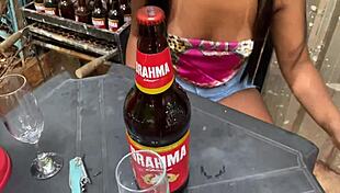 alice's first time on the show she sits on that thick old cock at the bar