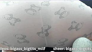 omg big ass milf in pajamas cameltoe masturbates wet pussy with toys 😍🔥