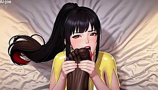 Licking anus toe sucking nipple play cute asian hentai girl gangbanged anal creampie