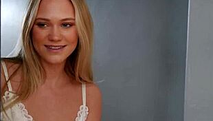 Naughty blonde teen stepdaughter Chloe Rose licks stepdad's cock after overhearing him