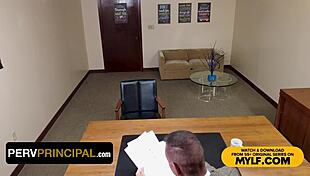 soccer stepmom munches principals cock to save stepson from school expulsion intrigue