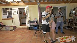 Petite Stevie Fox's Shaved Pussy Teased in Extreme Date with Bryan Gozzling