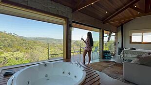 renatinha safada bounces big latina tits wild in cabana fuck frenzy