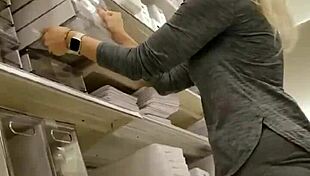 Filthy Fat Granny Ass Bounces in Shop Encounter