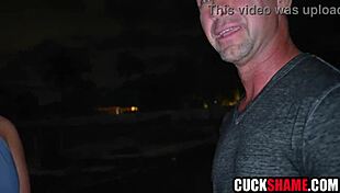 cuck hubby watches me hook up with huge cock stud pounding 😈