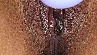 Latina milf flaunts her tight wet pussy lips begging for deep penetration in slutty display.