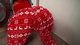 best gift ever stepmom stuck in washer! stepson pounds her tight pussy