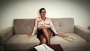 Sexy Teacher Gulps Mouthful of Thick Sperm During Student Exam Roleplay