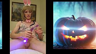 big dick tranny halloween cumshot explosion