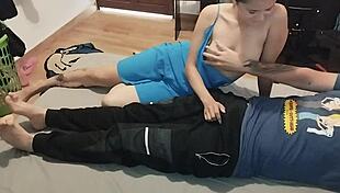 Colombian babe tries rides huge client cock pov homemade