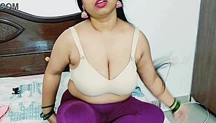 desi step sister's shaved pussy takes brutal pounding with dirty talk