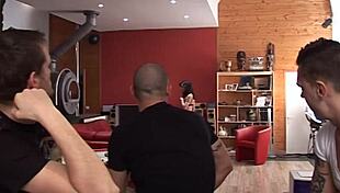 CRAZY 3-on-1 Wild Sex! Lou's PUSSY ANAL DEEPTHROAT Gaping Cumshots on Face Tits Mouth!