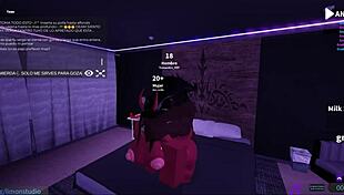 succubus bent over doggystyle assfucked rough by roblox demon creampie