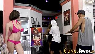 this dirty ebony chick just slurps that thick black cock like crazy