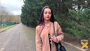 angela tempted by two busty french studs