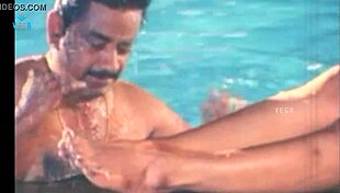 hey unmarried indian couple heats up poolside with big tits play