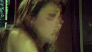 retro brunette in stockings rides big cock cowgirl to cumshot