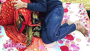 Desi Bhabi Sakshi's Saree-Clad Pussy Gets Hot Dirty Talk Chudai!