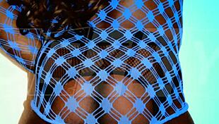 Lingerie-clad ladyboy poses seductively in sexy panties photoshoot