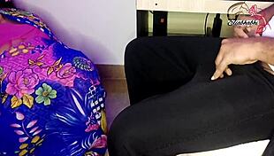 indian maid lured by raise promise into bent over pussy lick