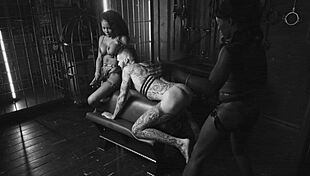 PUNISHED SLAVE LICKS PUSSY! demi sutra ana foxx bondage