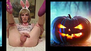 big dick tranny halloween cumshot explosion