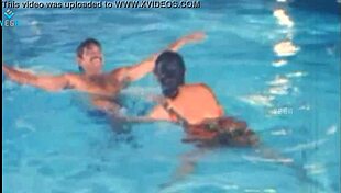 hey unmarried indian couple heats up poolside with big tits play