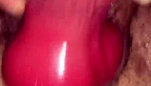 Hairy BBW milf squirts from intense fisting