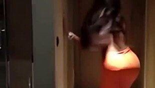 Hiffa the Arab shemale strokes her thick cock eagerly