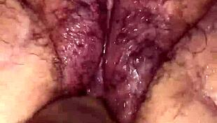 Hairy BBW milf squirts from intense fisting