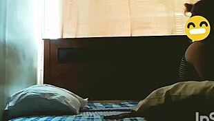 i cherish moments with skinny old latina man and his niece around the house