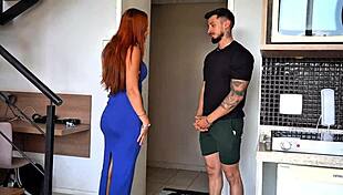 beautiful redhead brazilian babe trades her body for cash with intense missionary fuck!